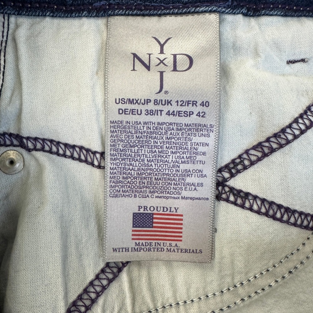 NYDJ Barbara Bootcut Jeans Womens 8 Blue Denim Medium Wash Lift & Tuck Stretch - Picture 12 of 13